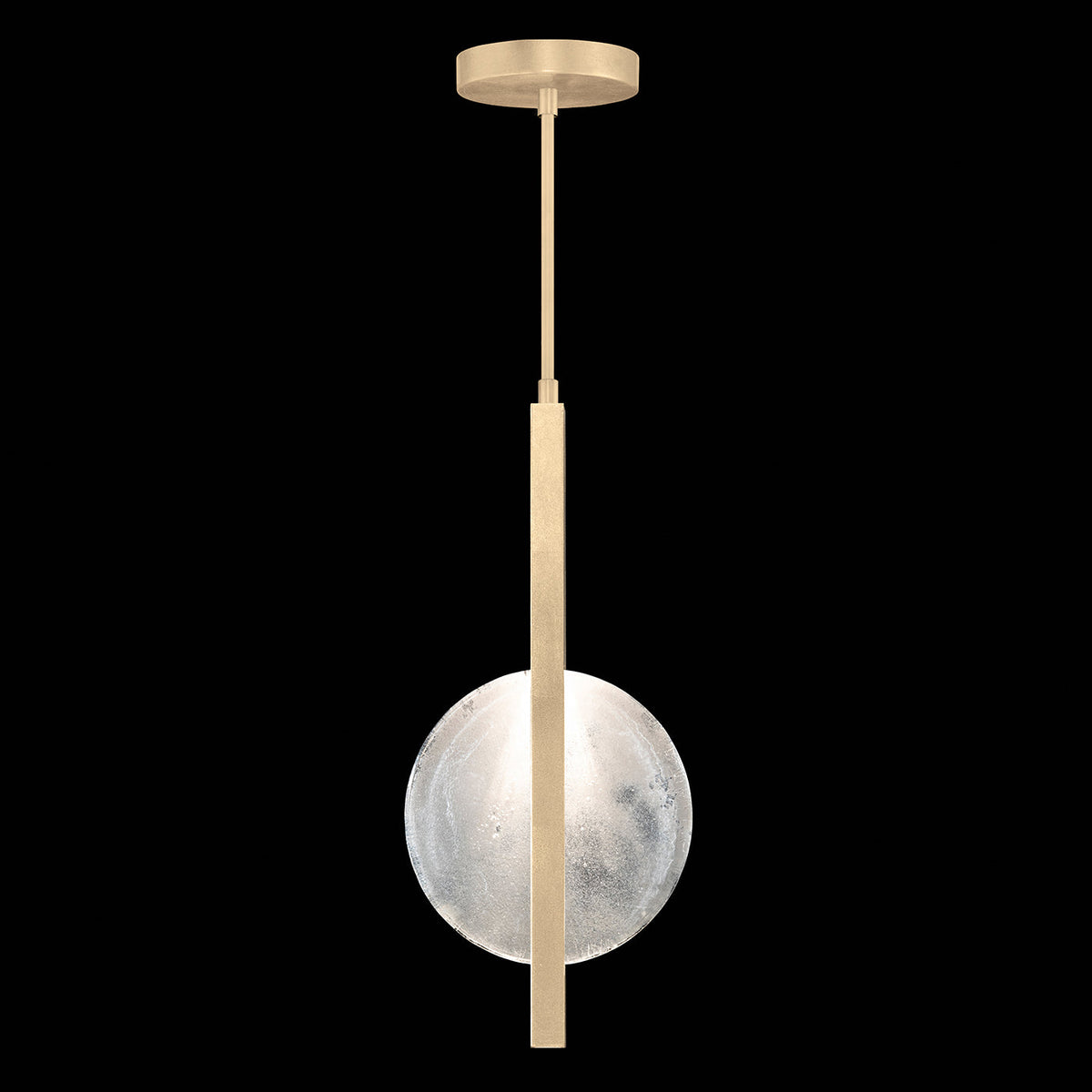 11-Inch Hand-Cast Glass Linear Pendant Light
