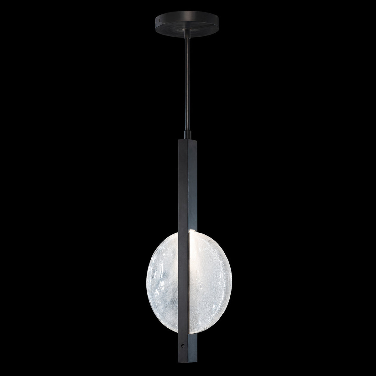 11-Inch Hand-Cast Glass Linear Pendant Light
