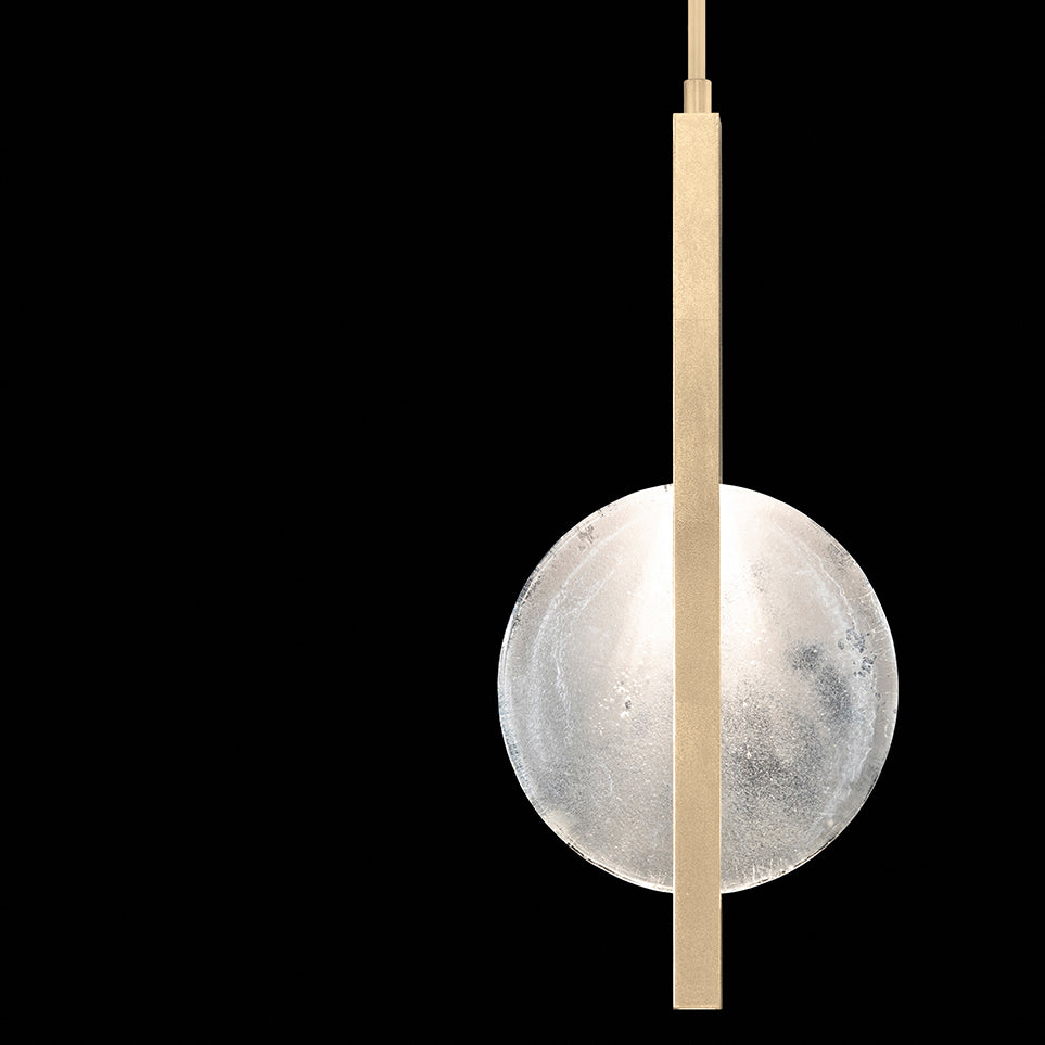 11-Inch Hand-Cast Glass Linear Pendant Light