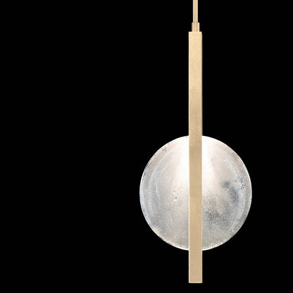 11-Inch Hand-Cast Glass Linear Pendant Light