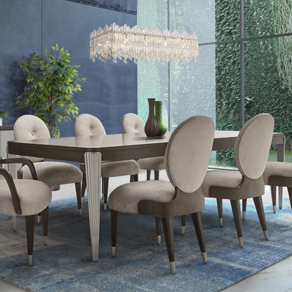 12-Light Clear Rectangular Chandelier