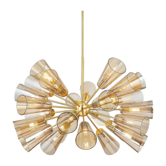 25-Light Fluted Glass Sputnik Chandelier / Default Title