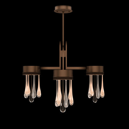33-Inch Artisan Glass Rain LED Pendant Light