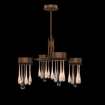 33-Inch Artisan Glass Rain LED Pendant Light