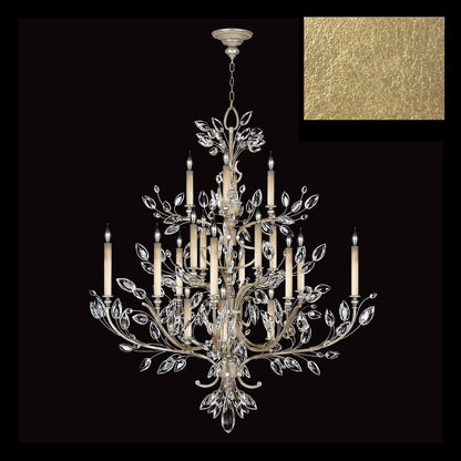 57-Inch Crystal Leaf Round Chandelier