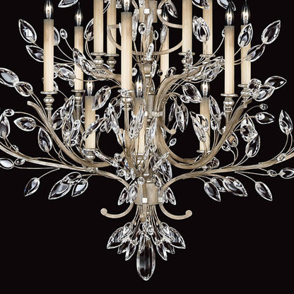 57-Inch Crystal Leaf Round Chandelier