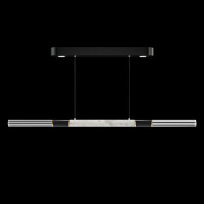 62-Inch Linear Tubular LED Pendant Light / Black / Nickel / Charcoal