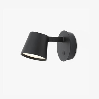 Adjustable Arm Integrated LED Wall Light / L 6.3″ x H 3.7″ / L 16cm x H 9.5cm / Black / Warm Light