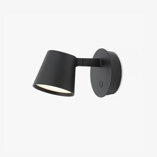 Adjustable Arm Integrated LED Wall Light / L 6.3″ x H 3.7″ / L 16cm x H 9.5cm / Black / Warm Light