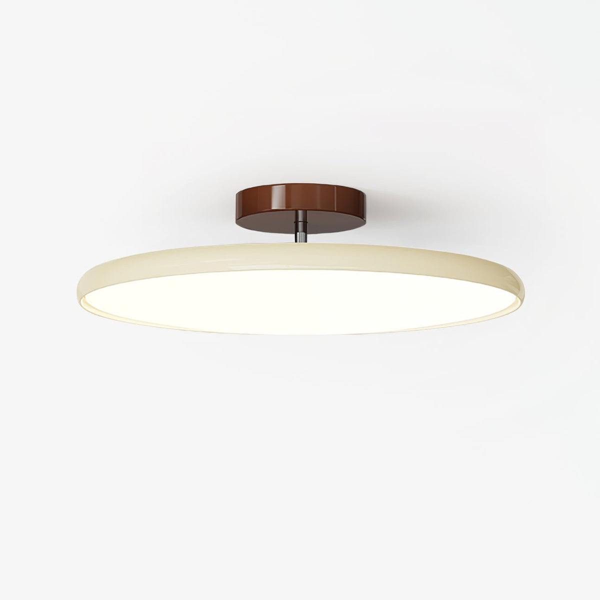 Adjustable Circular LED Ceiling Light / ∅ 11.8″ x H 3.5″ / Beige / Warm Light