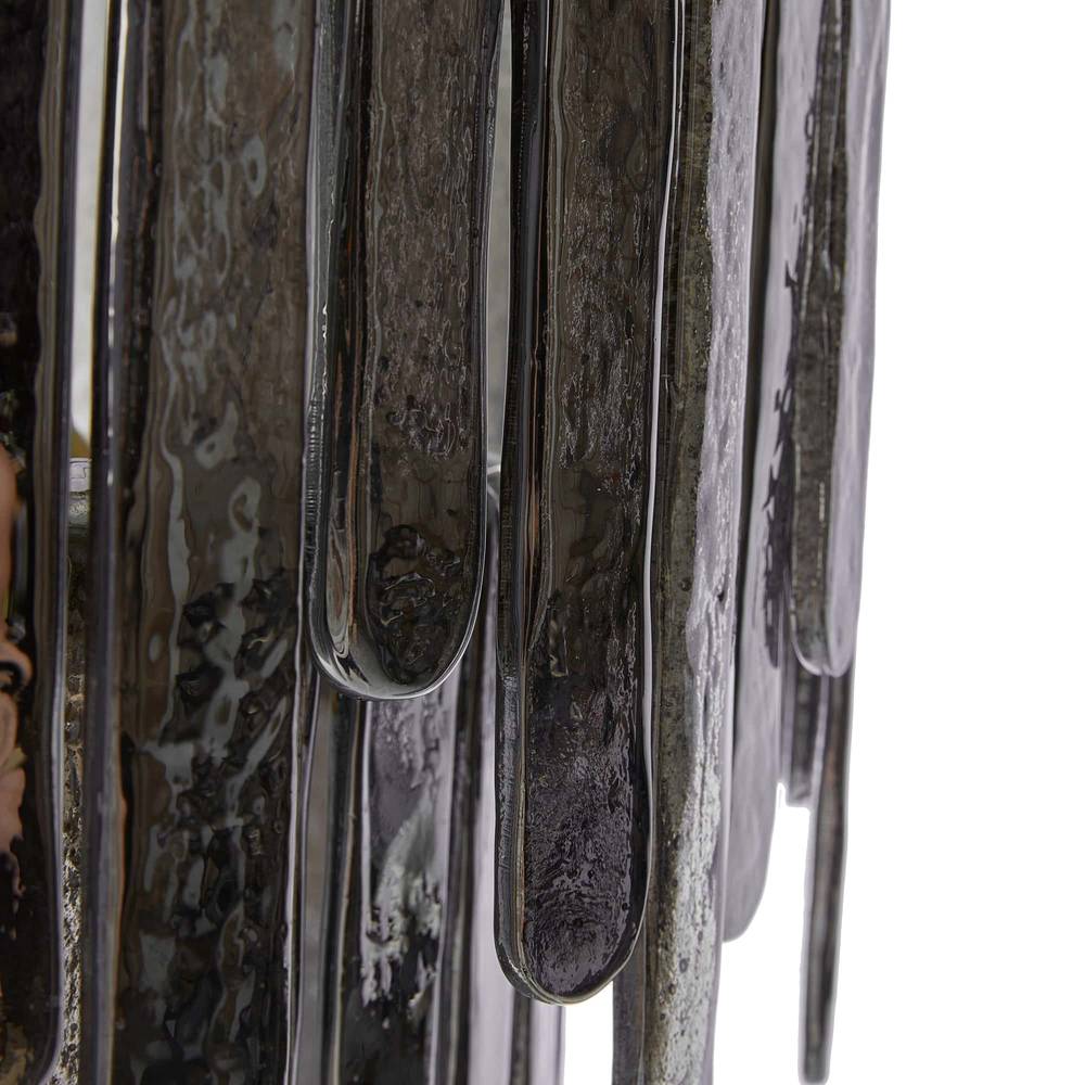 Blue Smoke Glass Waterfall Chandelier