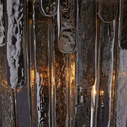 Blue Smoke Glass Waterfall Chandelier