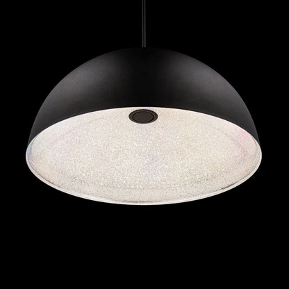 Crystal Dome Pendant Light / Black