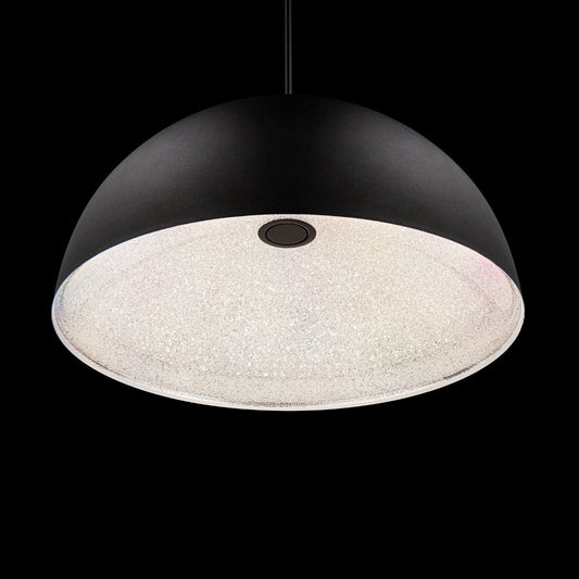 Crystal Dome Pendant Light / Black