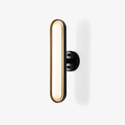 Frosted Capsule Integrated LED Wall Light / ∅ 5.1″ x H 18.1″ / Dia 13cm x H 46cm / Gold & Frosted white / Warm White