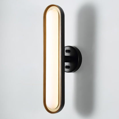 Frosted Capsule Integrated LED Wall Light / Set of 2 / Gold & Frosted white / Warm White