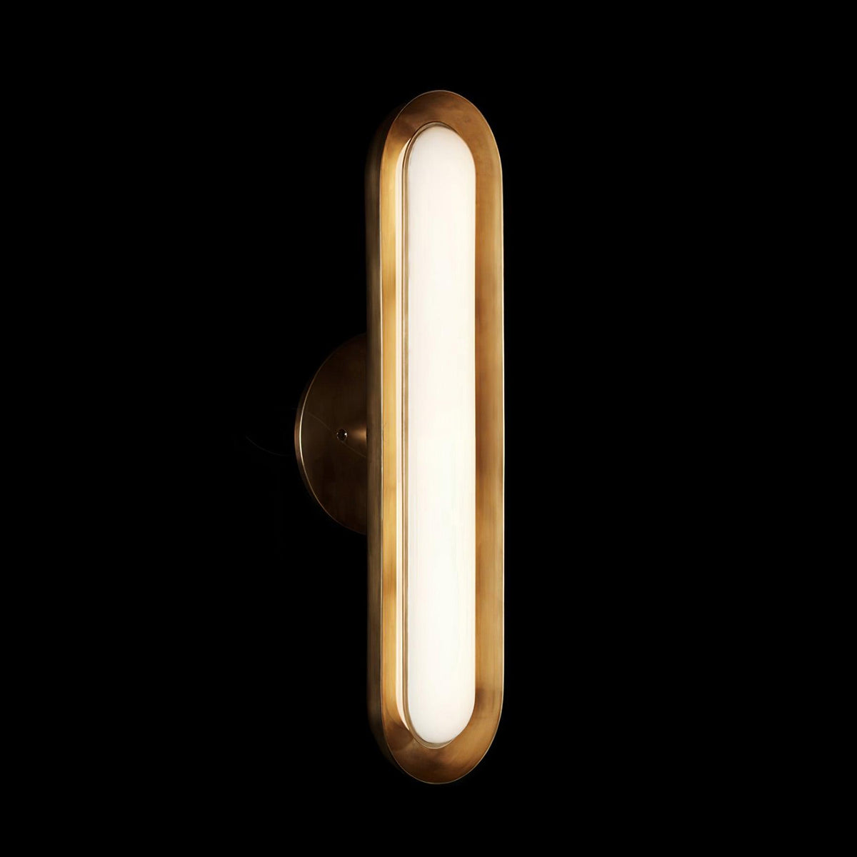 Frosted Capsule Integrated LED Wall Light / Set of 2 / Gold & Frosted white / Cool White