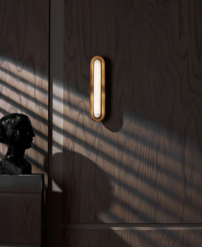 Frosted Capsule Integrated LED Wall Light / Set of 2 / Black & Frosted white / Warm White