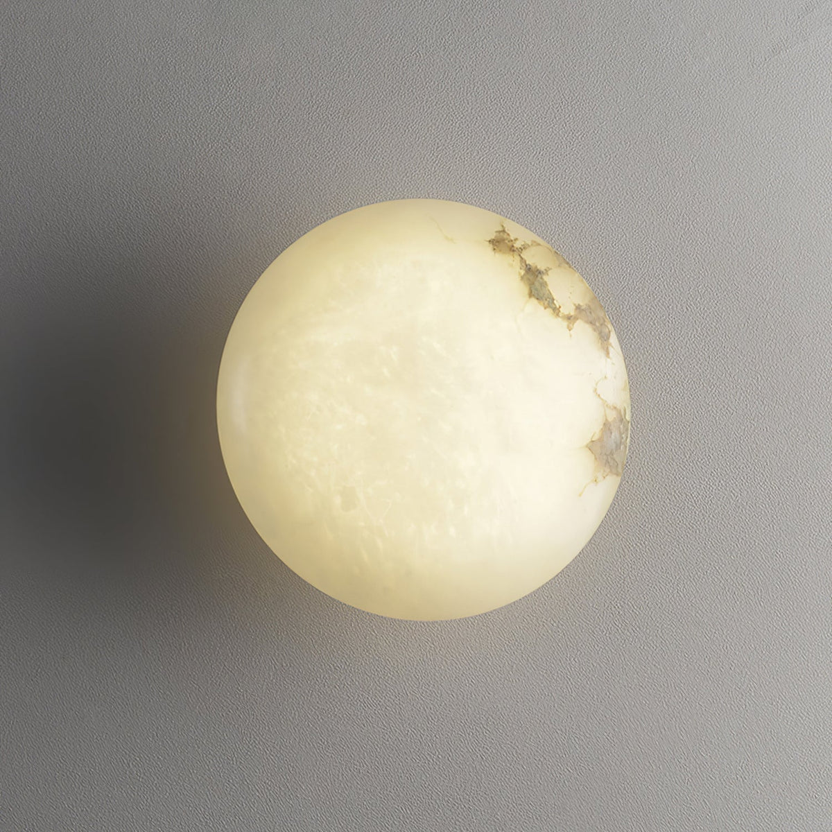 Oval Alabaster Brass LED Ceiling Light