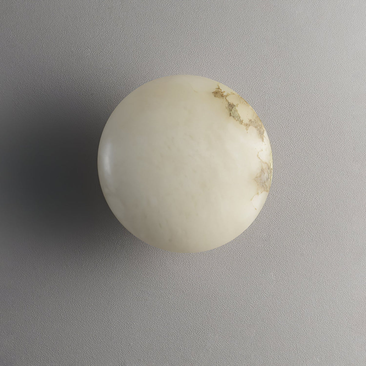 Oval Alabaster Brass LED Ceiling Light