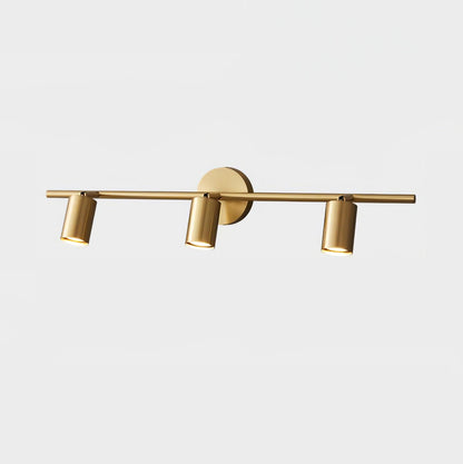 Rotatable 2-4 Light Brass Spotlight Wall Light