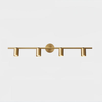 Rotatable 2-4 Light Brass Spotlight Wall Light