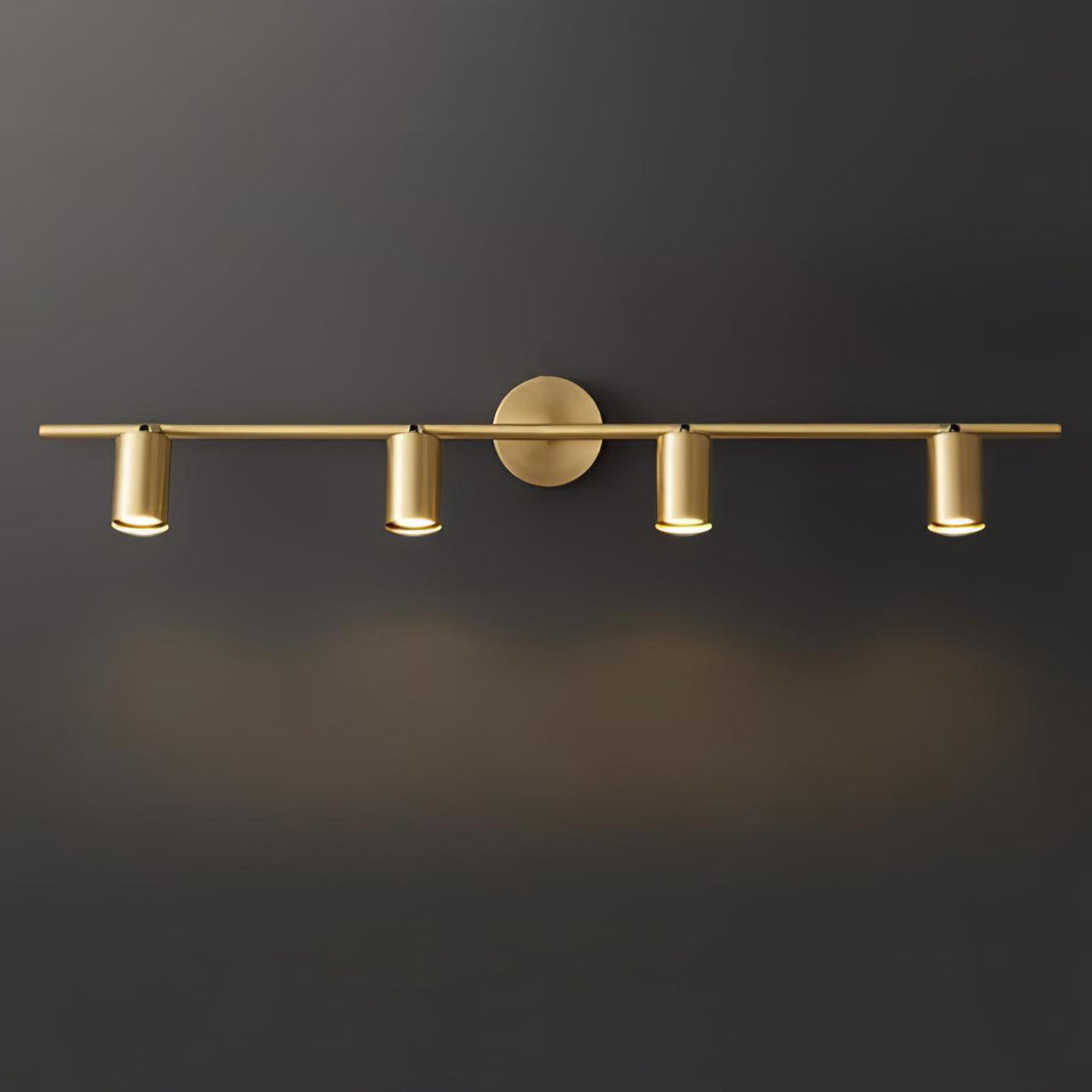 Rotatable 2-4 Light Brass Spotlight Wall Light / 2 lamps Set of 2 / Black brushed gold