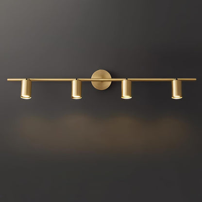 Rotatable 2-4 Light Brass Spotlight Wall Light / 2 lamps Set of 2 / Black brushed gold