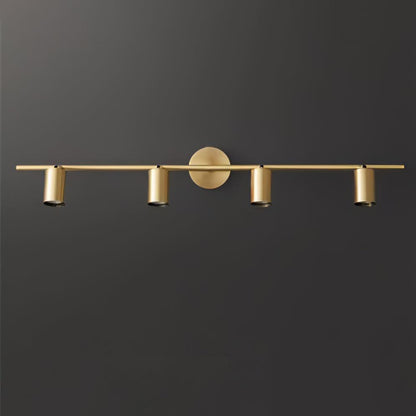 Rotatable 2-4 Light Brass Spotlight Wall Light / 3 lamps Set of 2 / Black brushed gold