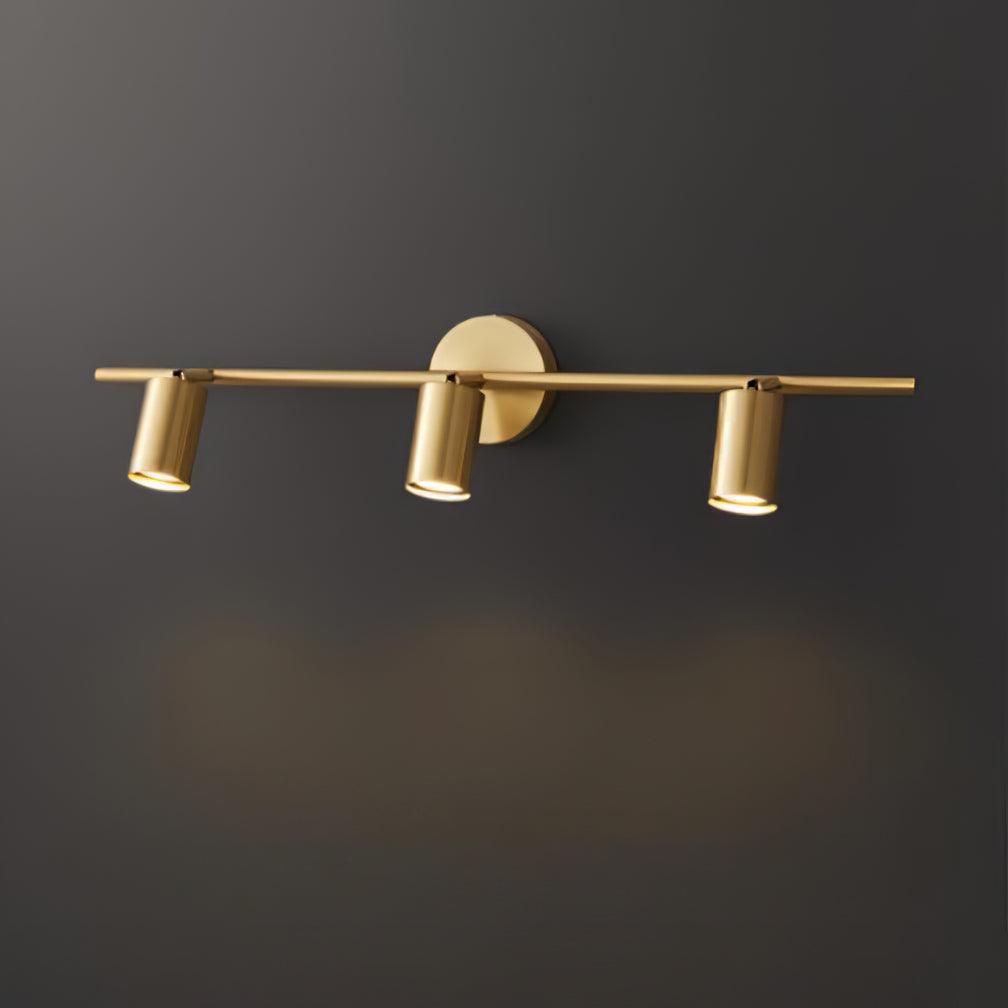 Rotatable 2-4 Light Brass Spotlight Wall Light / 4 lamps Set of 2 / Black brushed gold