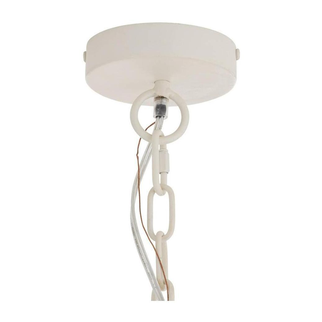 Tiered Wood Bead Abaca Chandelier